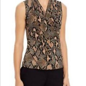 DKNY Snake Print Wrap Top never worn XS